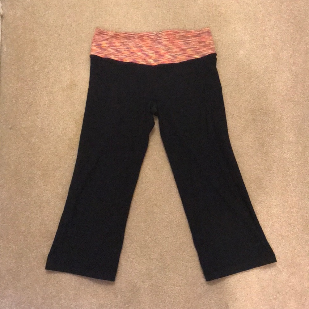 Lululemon crops with tye dye waist band